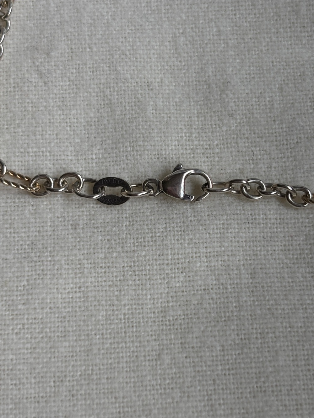 James Avery Medium Cable Figaro In Sterling Silver And 14k Yellow Gold Size 18” - Picture 3 of 5